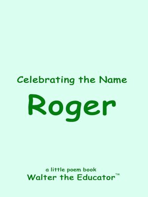 cover image of Celebrating the Name Roger